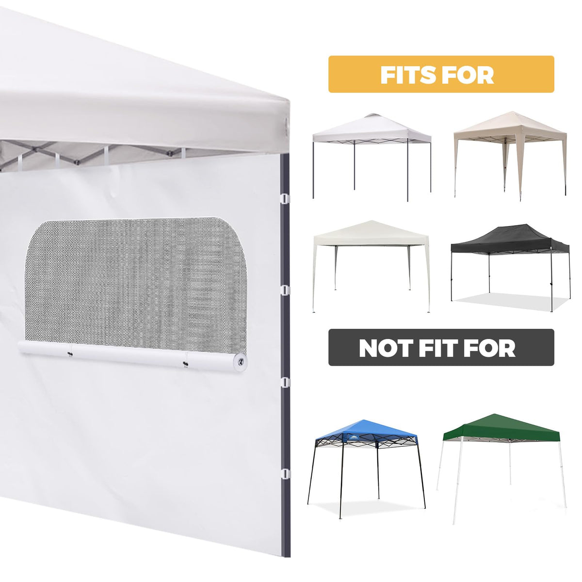 Easy-install replacement walls for 10x10 pop-up tents