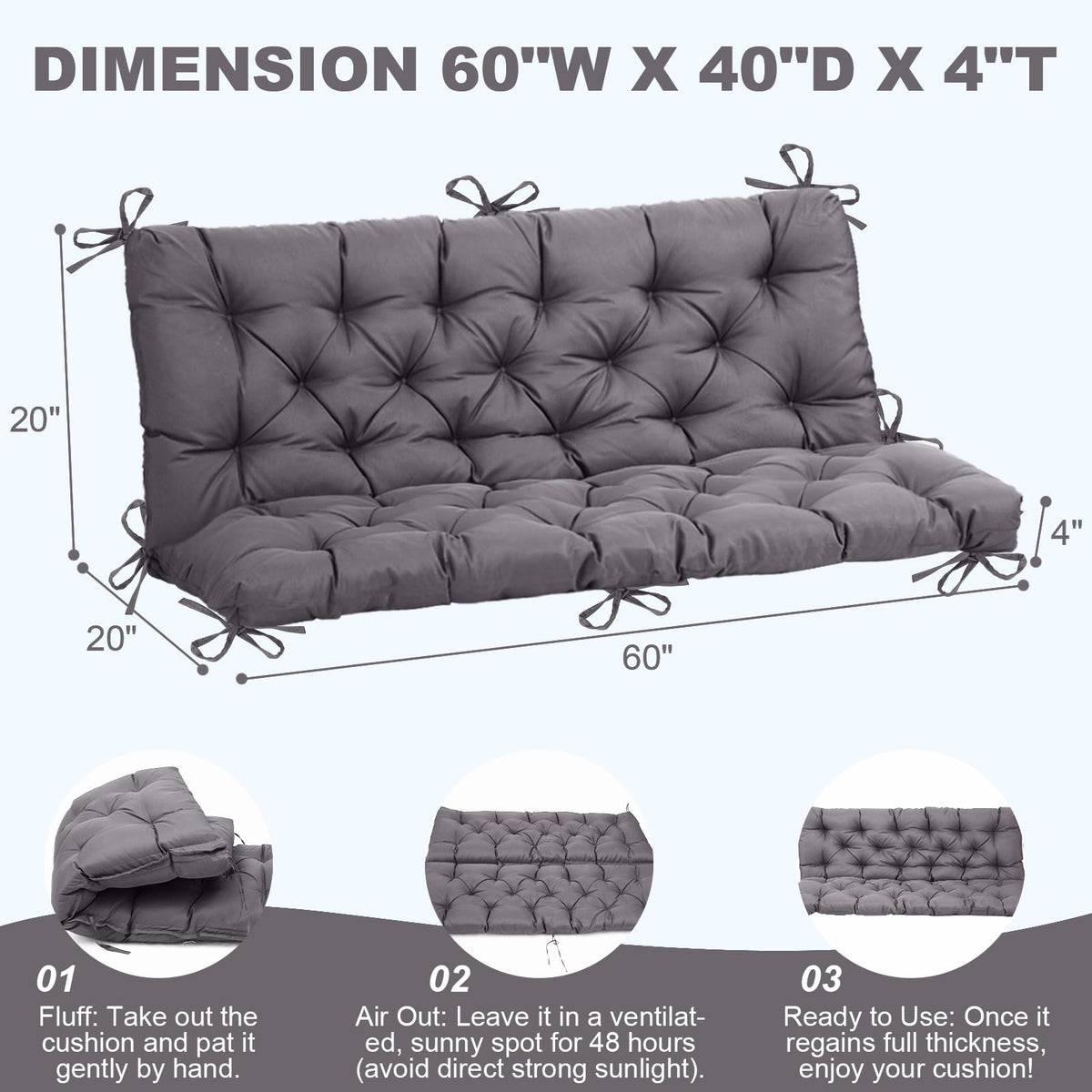 EverPine cushion with connected backrest design for balanced comfort