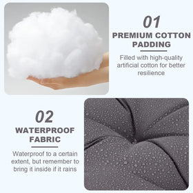 EverPine waterproof fabric helps protect cushions from rain and sun