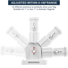 evertoco flag bracket demonstrating 12-angle range for flexible positioning