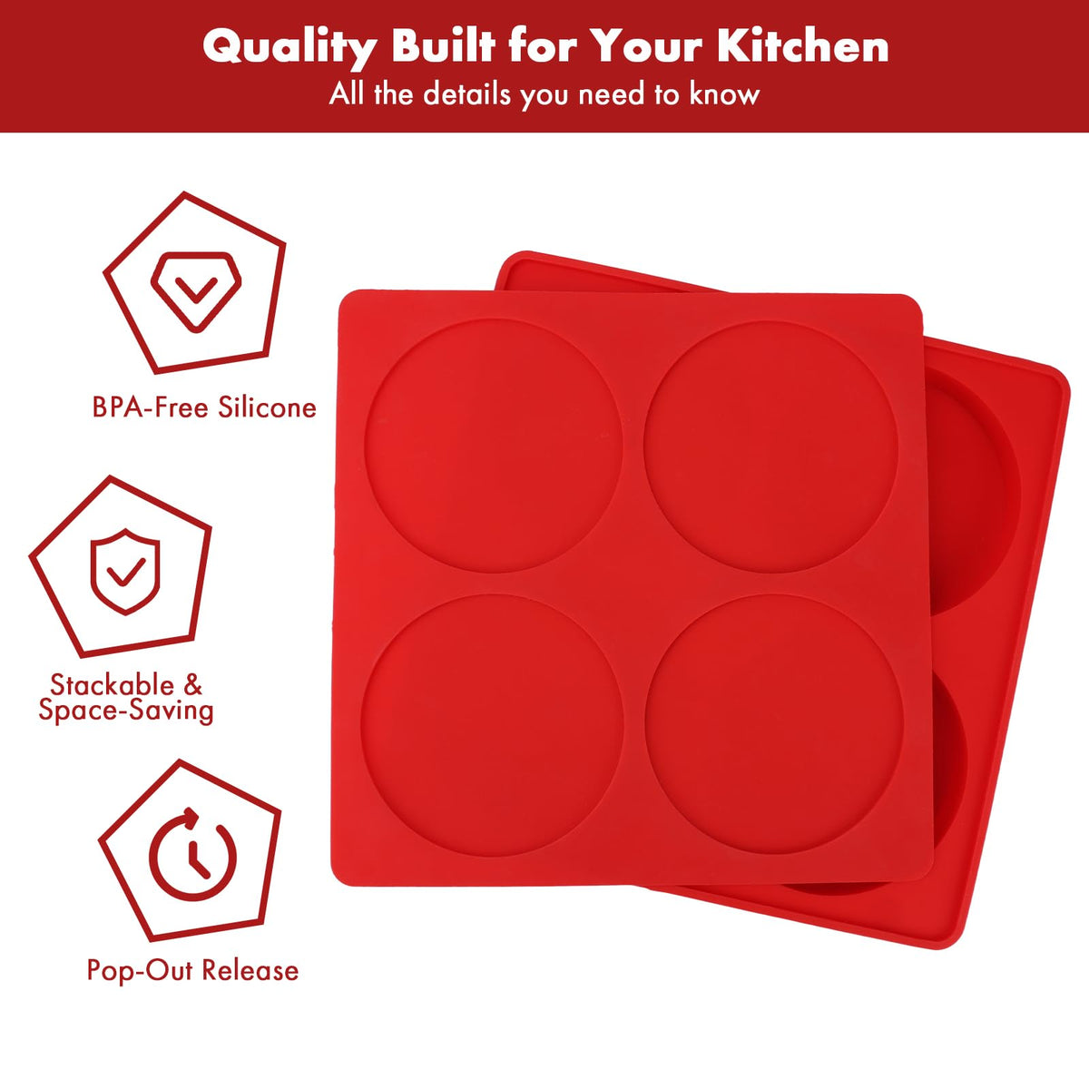 EverWinSR ready-to-freeze patties on tray for meal planning.