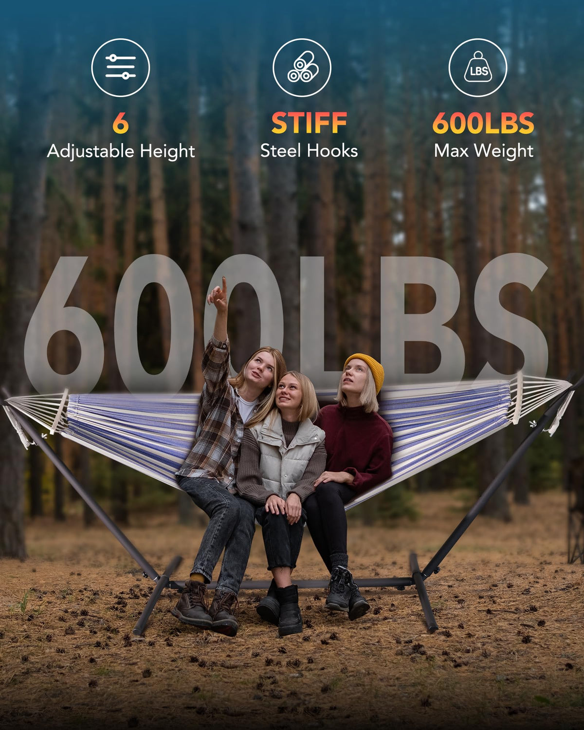 EveryFun anti-rollover balance design keeps two people secure during relaxation