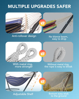 EveryFun cotton comfort hammock delivers soft, breathable seating for two