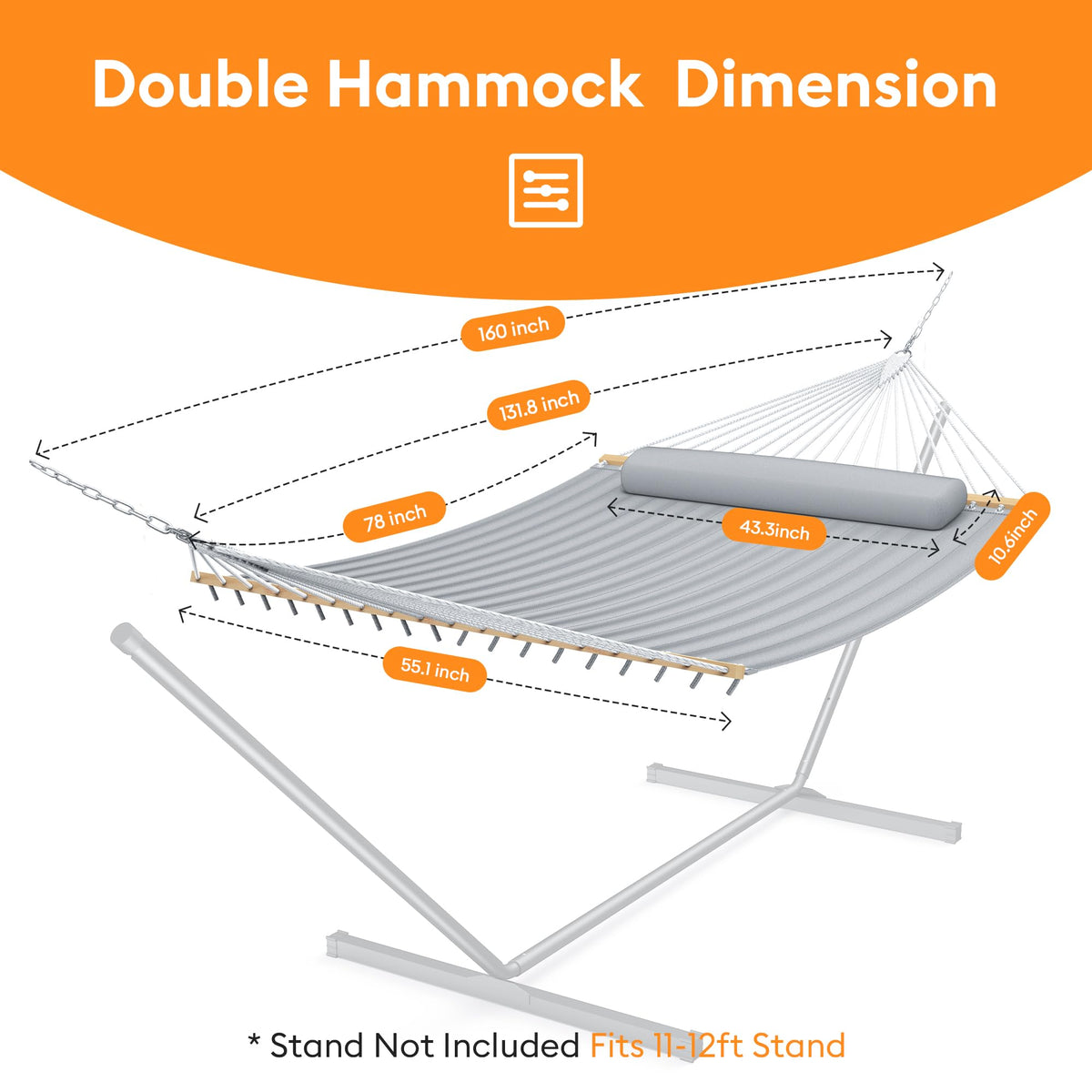 Everyfun portable outdoor hammock, perfect for camping, backyard enjoyment, and travel