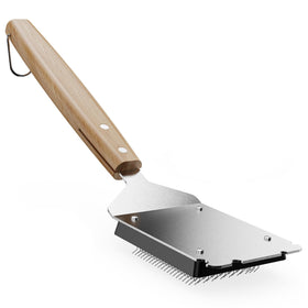 EG evgoer BBQ Grill Brush with U shaped design for secure cleaning between grates.