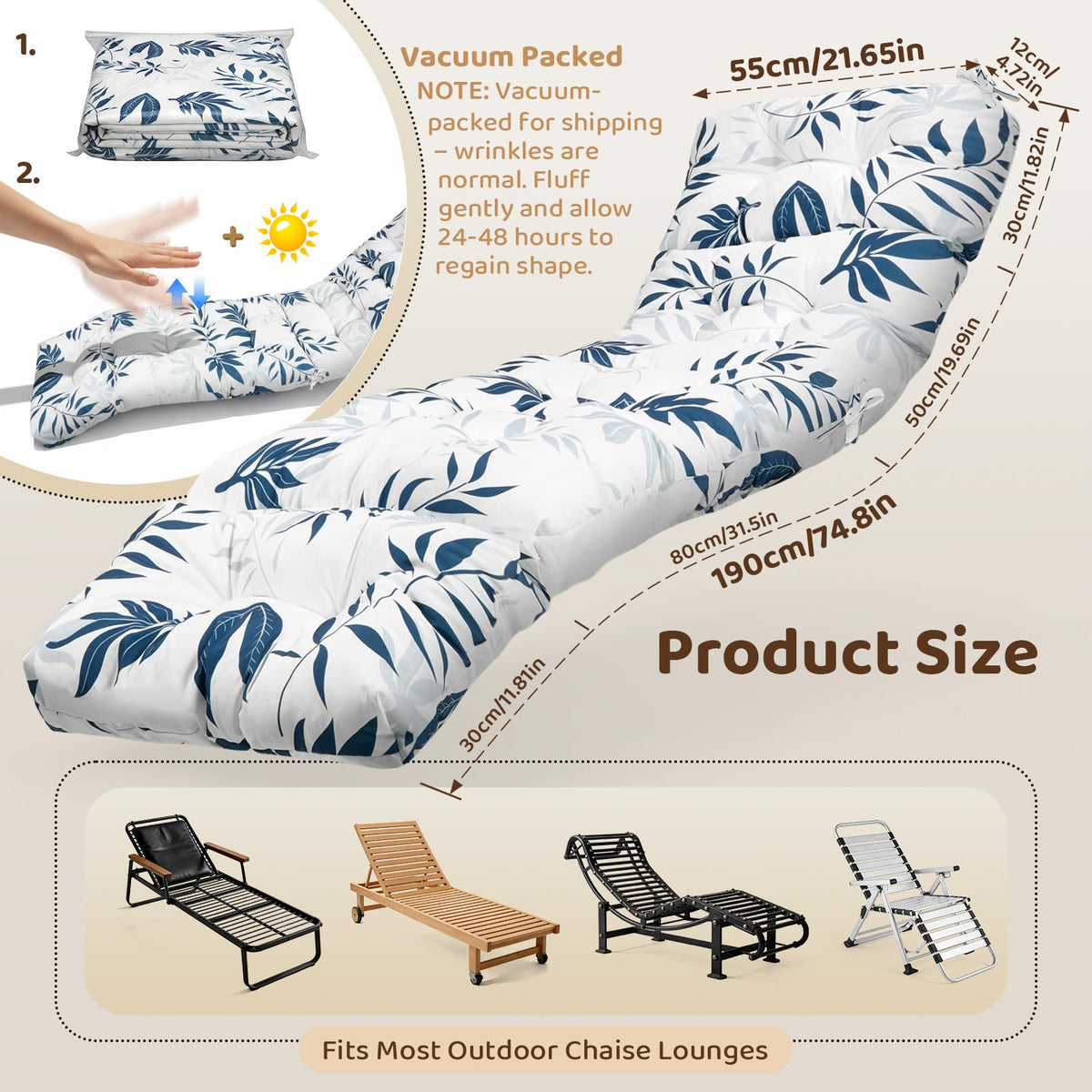 EVJUICION 3D quilted pattern adds style and comfort