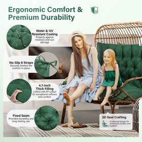 EVJUICION outdoor cushion with waterproof fabric resists weather.