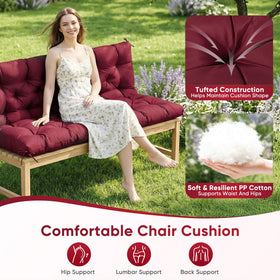 EVJUICION Two-Three Seater Swing Cushion backrest with secure anti-slip ties.