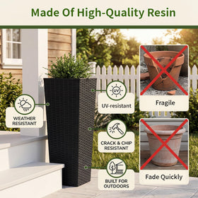 EVLIQUIL planter with four drainage holes for healthy root moisture management