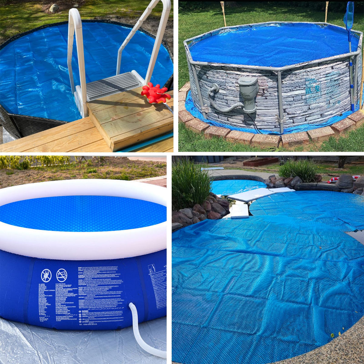 Evoio cover cut-to-fit round-rectangle can be shaped to pool layout.