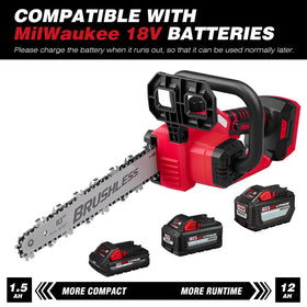 EVOIRON brushless motor delivers efficient power for steady cutting performance.