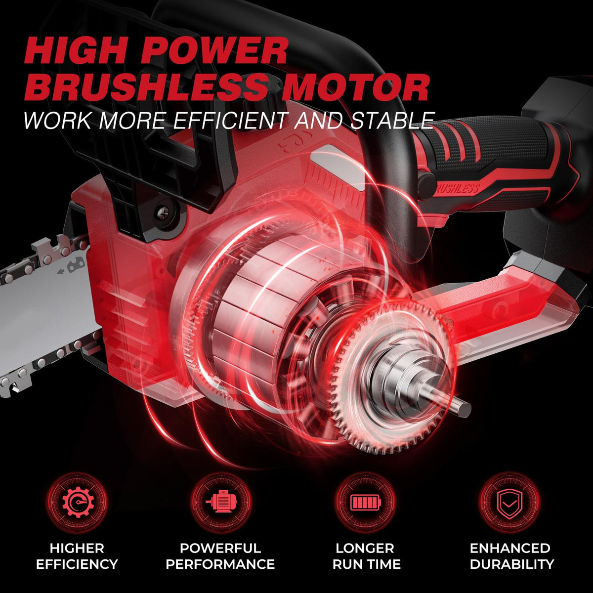 EVOIRON real-time battery indicator helps manage remaining charge accurately.