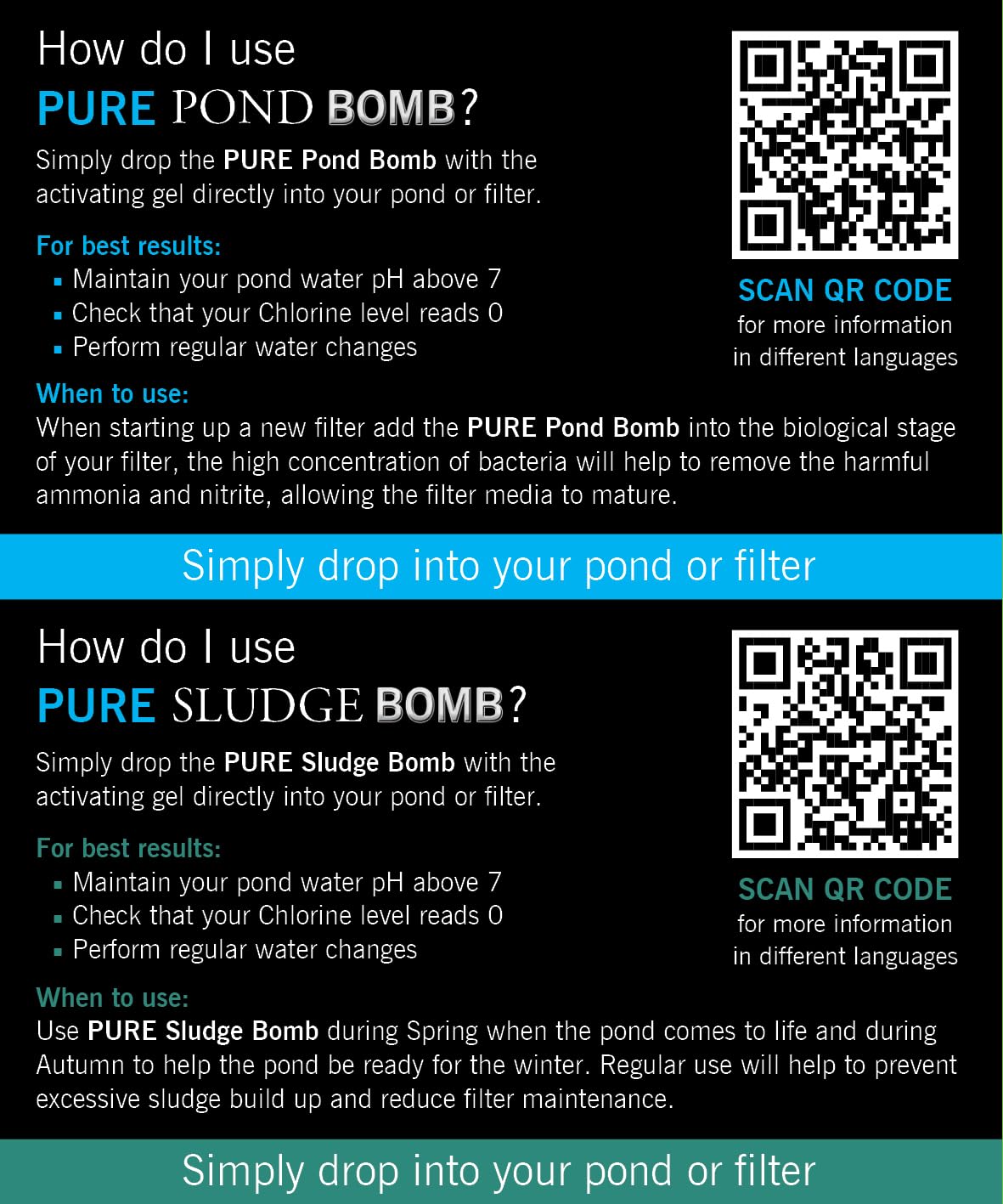 Evolution Aqua Pure Sludge Bomb label highlights its award-winning heritage.