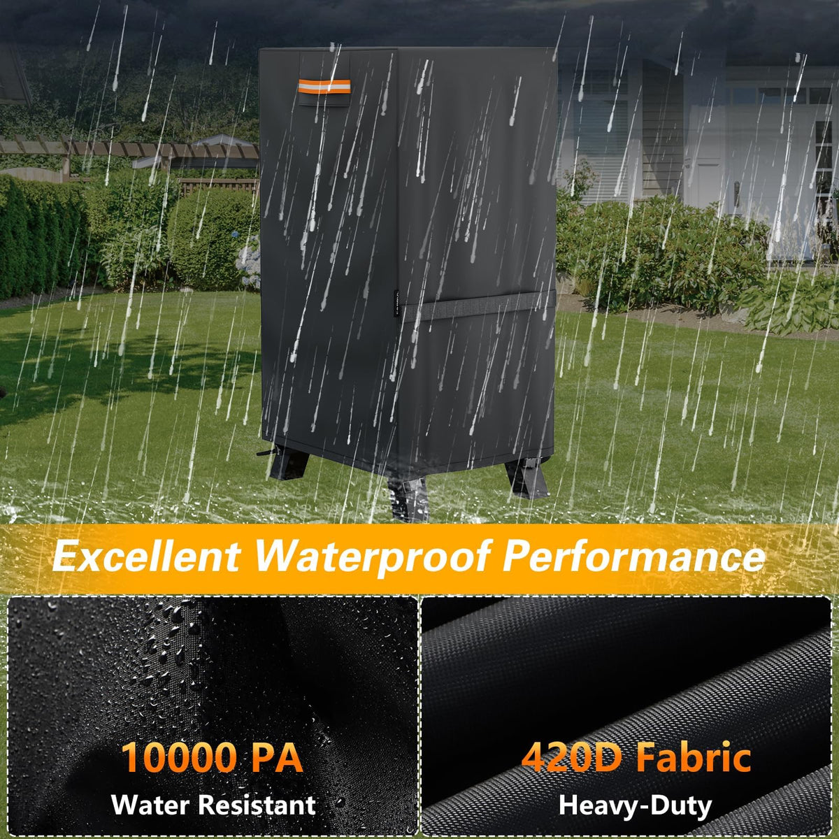 EVRBUL 420D fabric closeup highlights PU coating for weather resistance