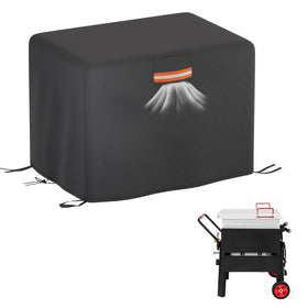 EVRBUL Crawfish Boiler Cover top view shows a 47x34 inch fit for outdoor protection.
