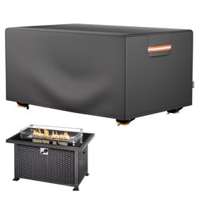 EVRBUL fire pit table cover protects rectangular pit from rain and sun