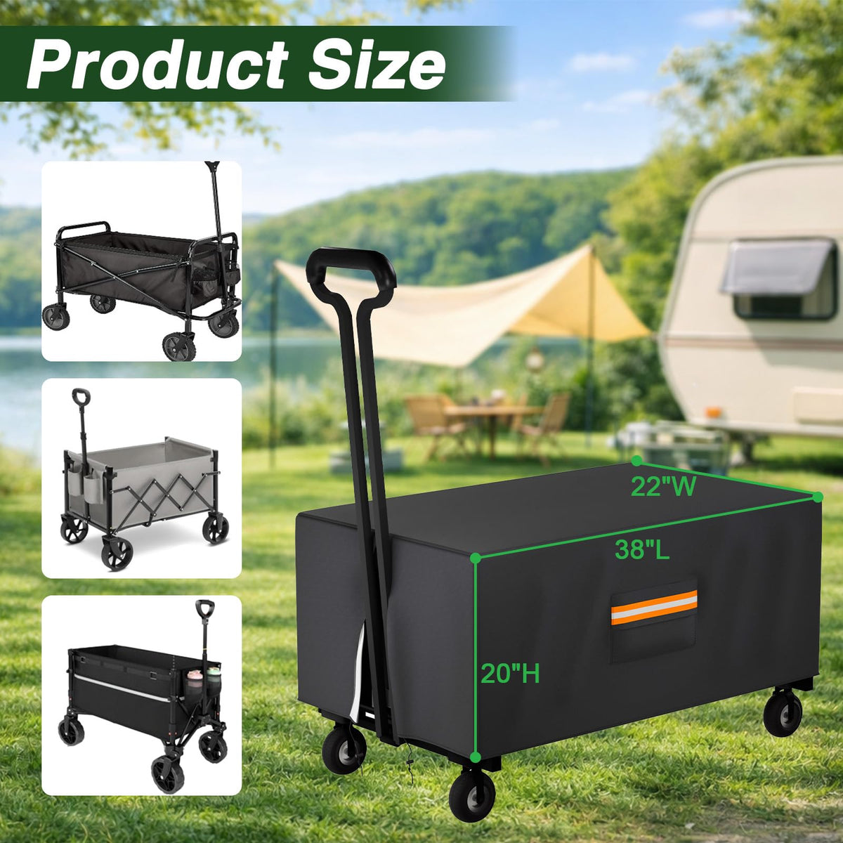 EVRBUL heavy-duty 420D wagon cover emphasizes tear resistance and protection.