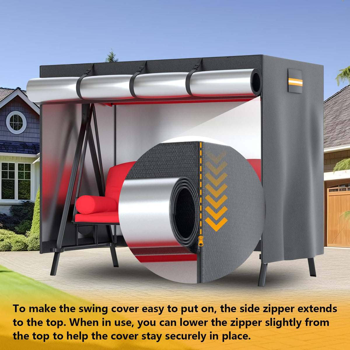 EVRBUL heavy-duty-420D fabric protects the swing from rain and wear.