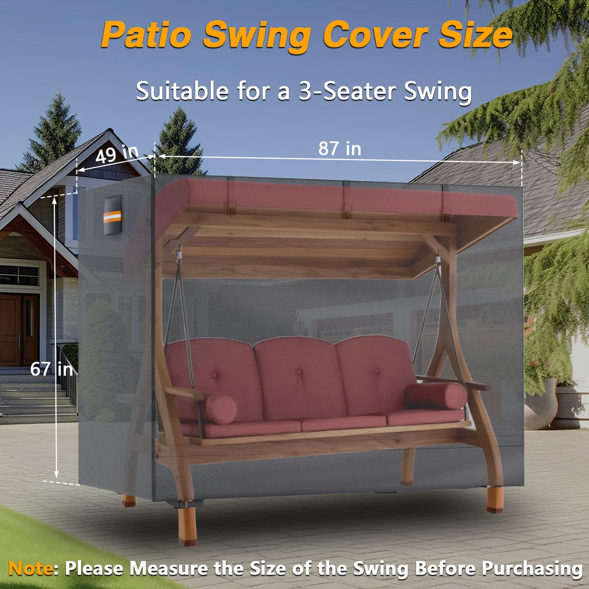 EVRBUL waterproof coating shields the swing from rain, snow, and splashes.
