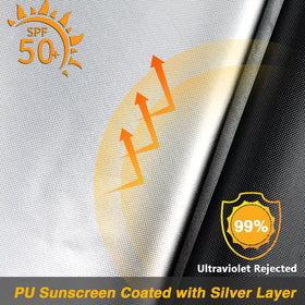 EVRBUL windproof buckles secure the cover against strong gusts.