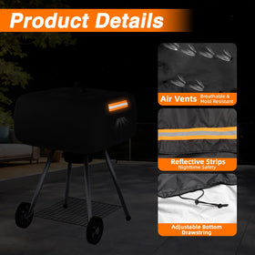 EVRBUL grill cover repels dust and water for outdoor use