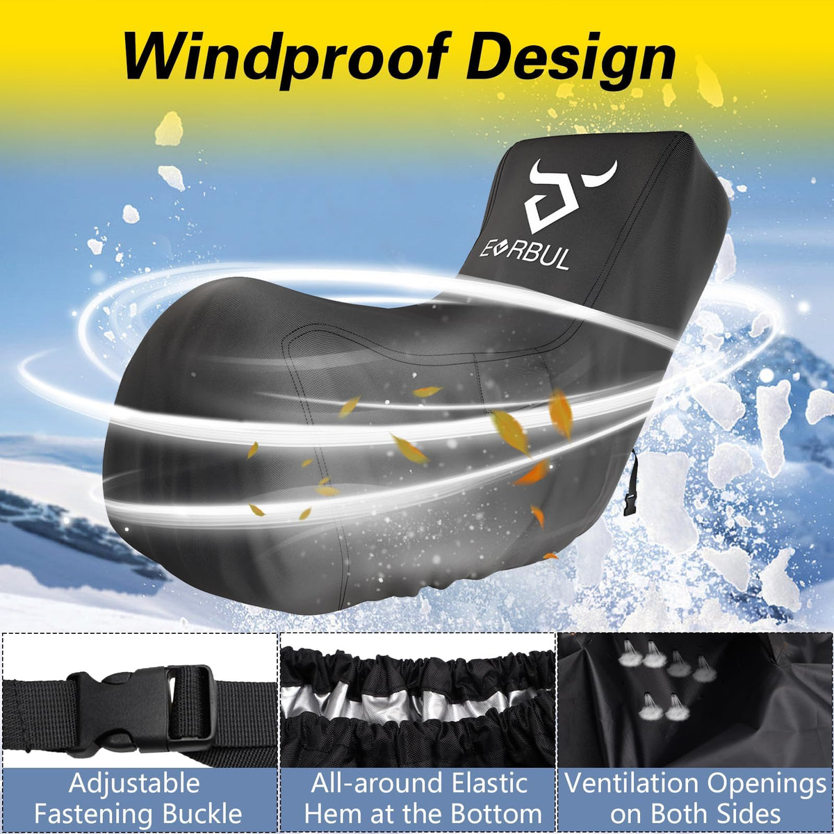 EVRBUL windproof locking system keeps cover secure