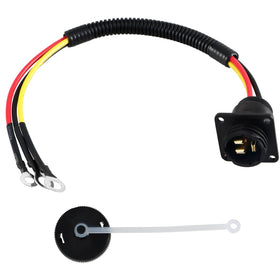 EVRBUL tractor auxiliary power outlet mounted on John Deere for powering accessories.