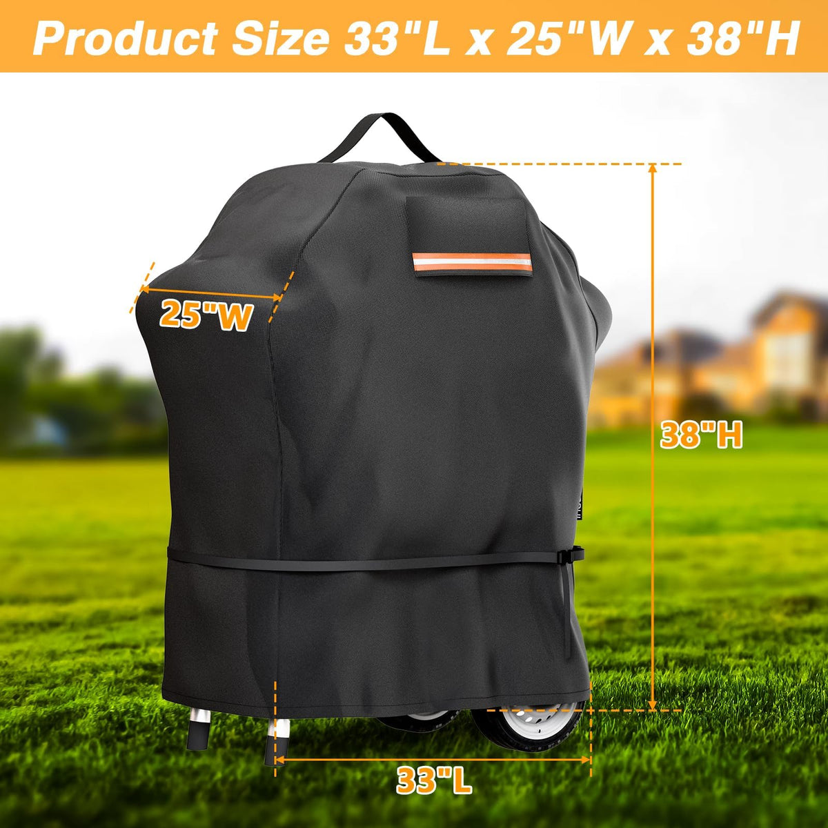EVRBUL waterproof 420D cover keeps your grill dry during rain