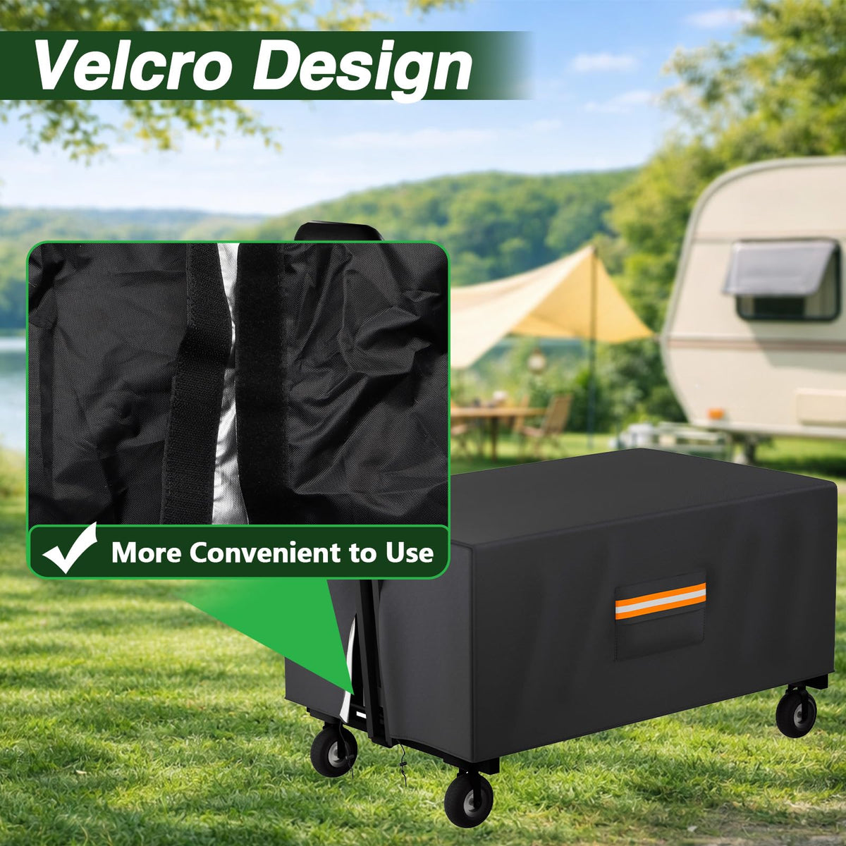 EVRBUL windproof bottom drawstring keeps the cover secure in gusts.