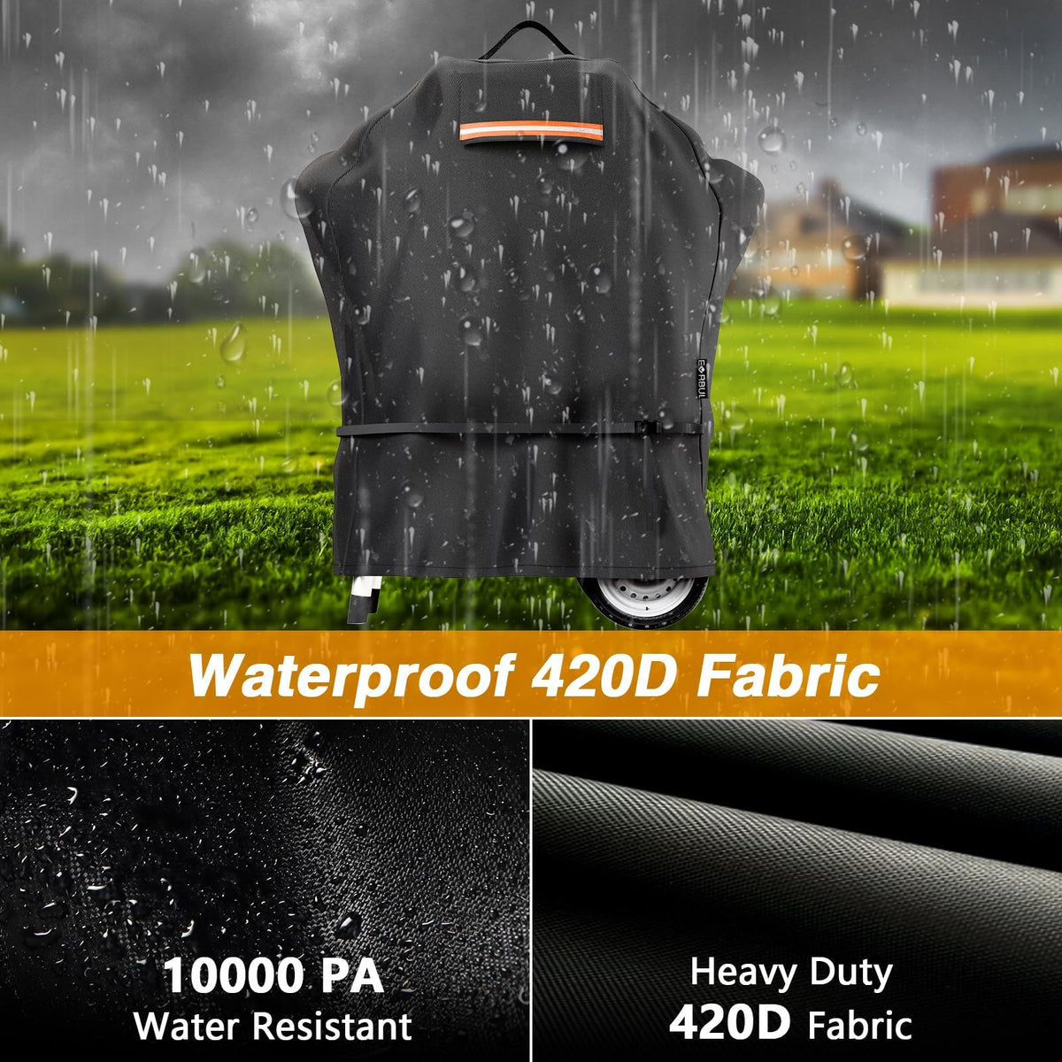 EVRBUL windproof straps secure the cover in breezy weather