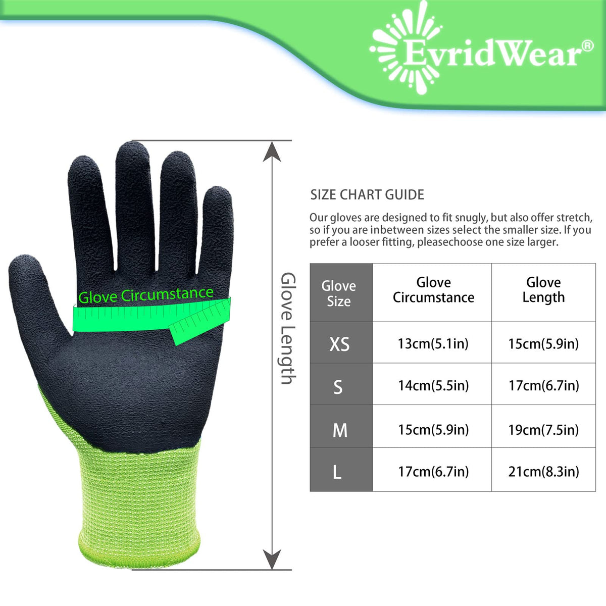 Evridwear Kids Gardening Gloves dirt resistant palm keeps mess at bay