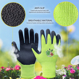 Evridwear Kids Gardening Gloves non-slip palm improves tool grip