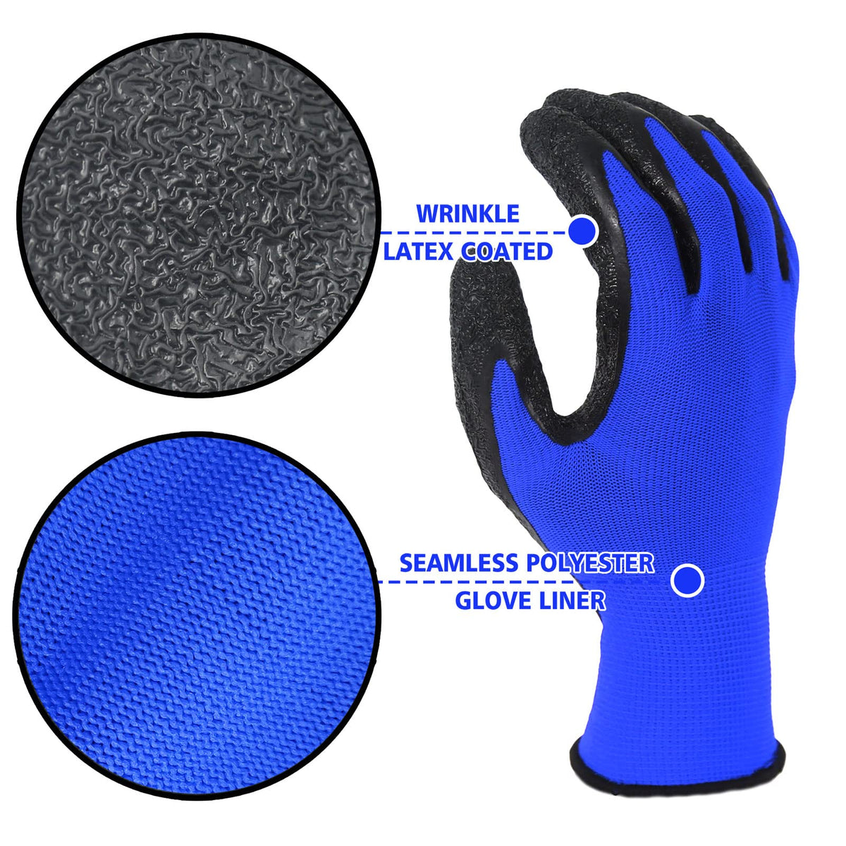 Evridwear work gloves wet/dry grip focus for versatile use.