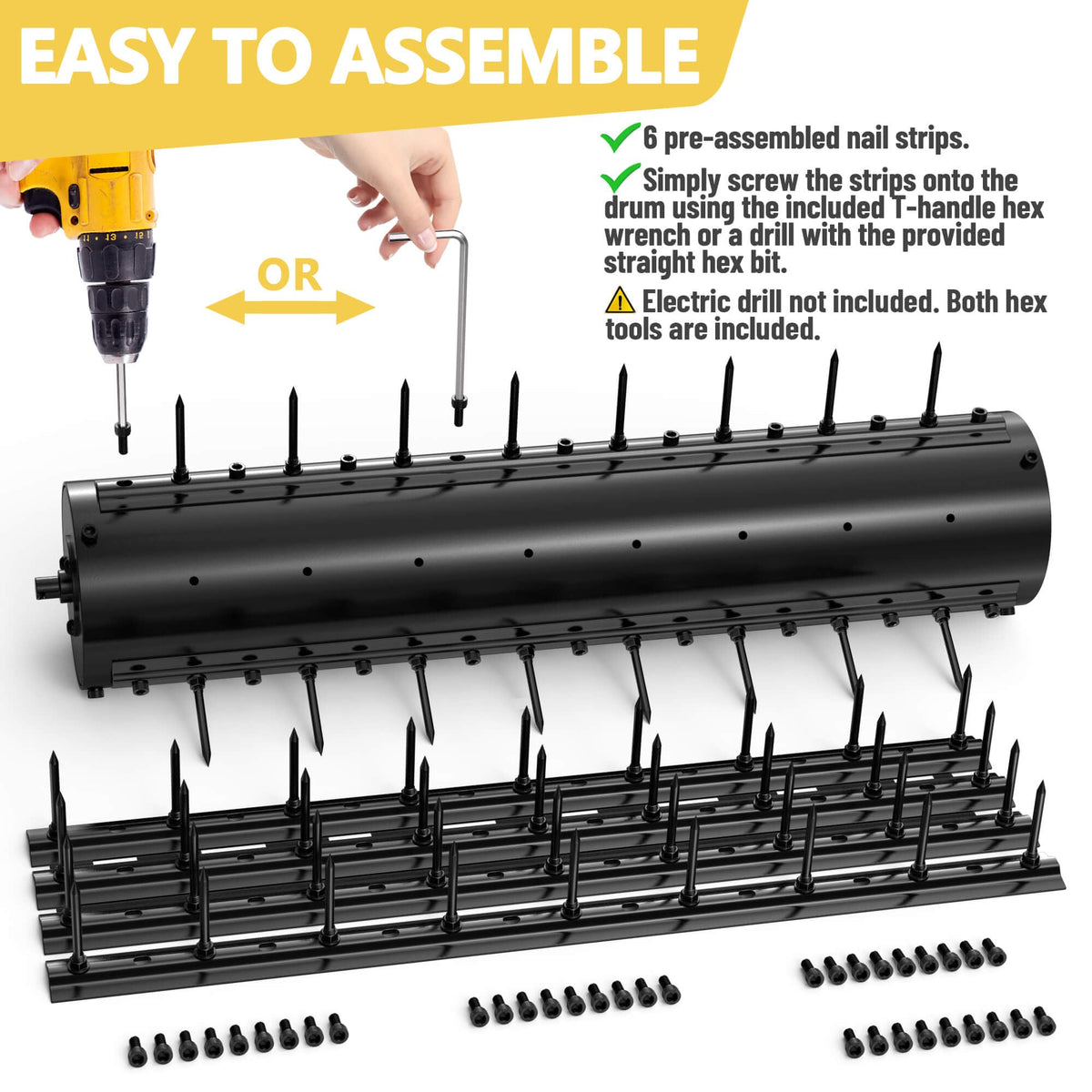evtmag wrench for tightening spikes from outside the drum