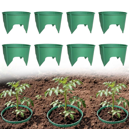 EWENYS 32-pack planting rings protecting seedlings from pests and promoting healthy growth.