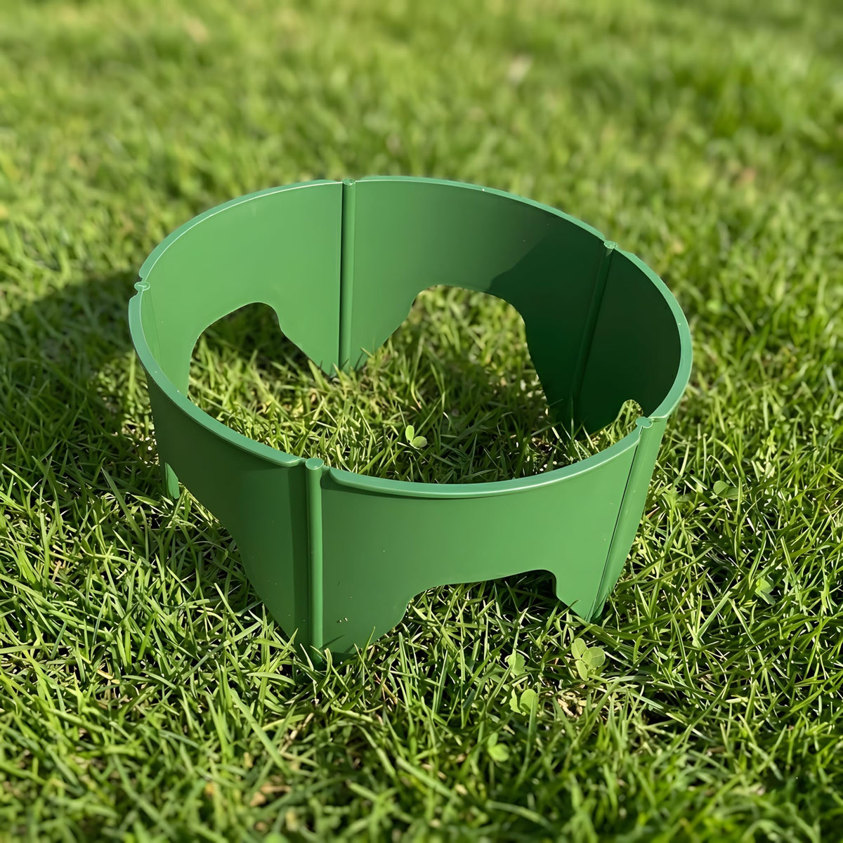 EWENYS nursery transplant protected by root-guard planting ring.
