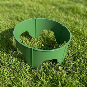 EWENYS nursery transplant protected by root-guard planting ring.