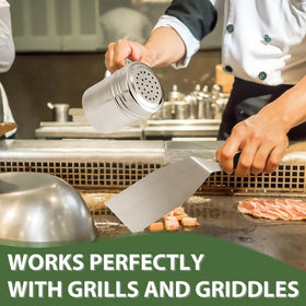 EWFEN Cast Iron Grill Press close-up showing durable construction for fat drainage