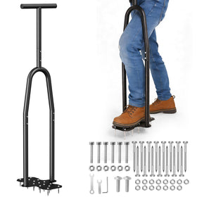 eWonLife lawn aerator step-through design eases leg-powered aeration