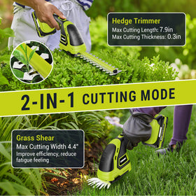 EWORK 2000mAh battery provides long run time for garden tasks
