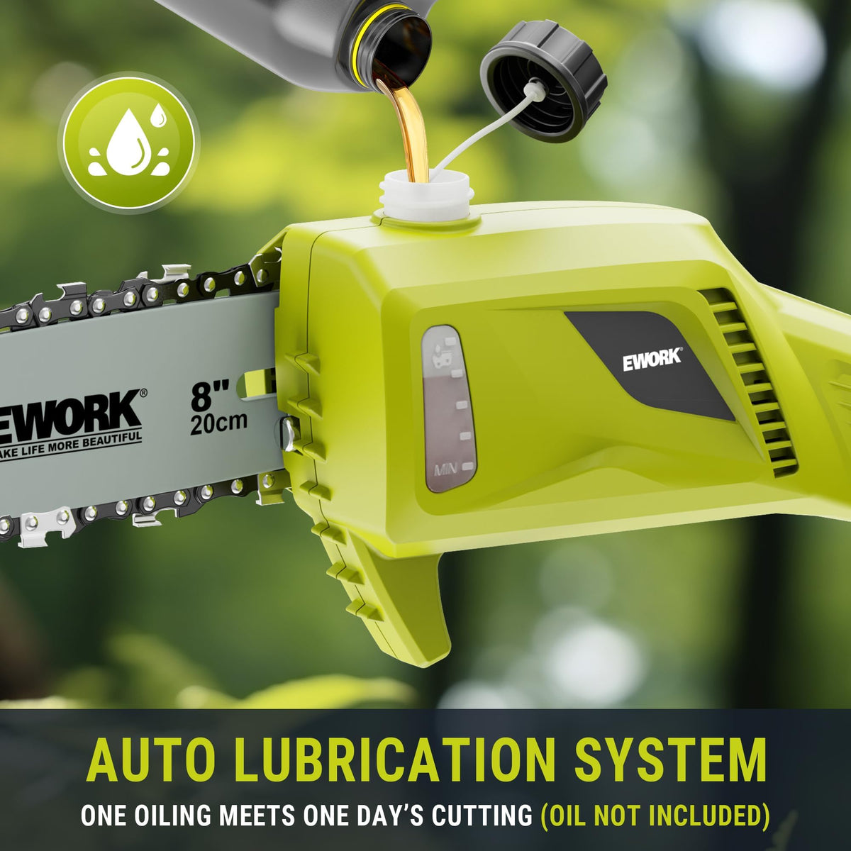 EWORK double safety protection with interlock switch reduces accidental starts