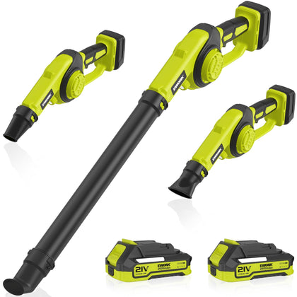 EWORK lightweight cordless leaf blower in hand for easy cleaning
