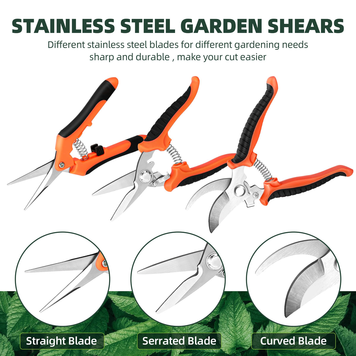 EWPJDK ergonomic rubber grip reduces hand fatigue during pruning