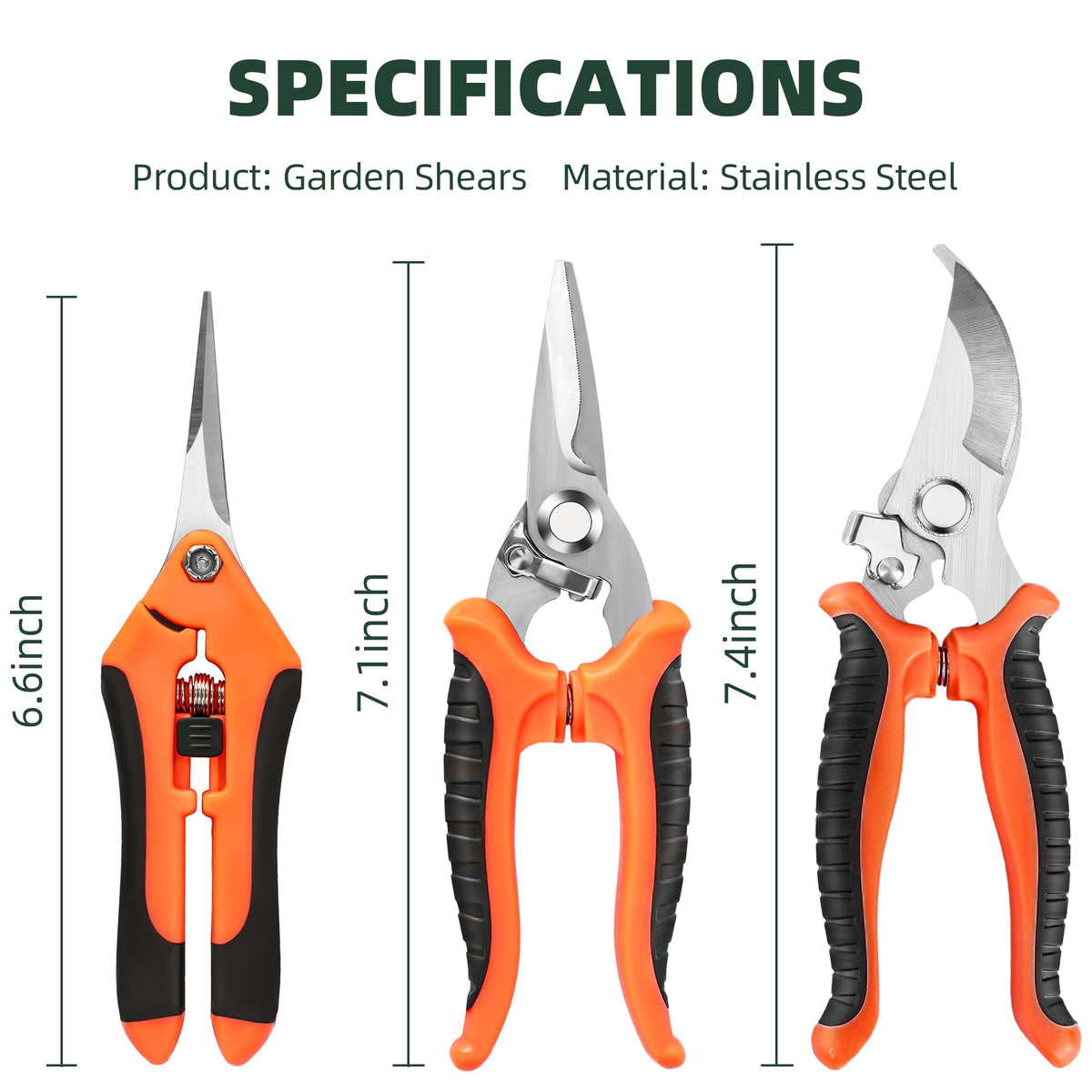EWPJDK stainless steel blades deliver clean cuts for flowers and herbs