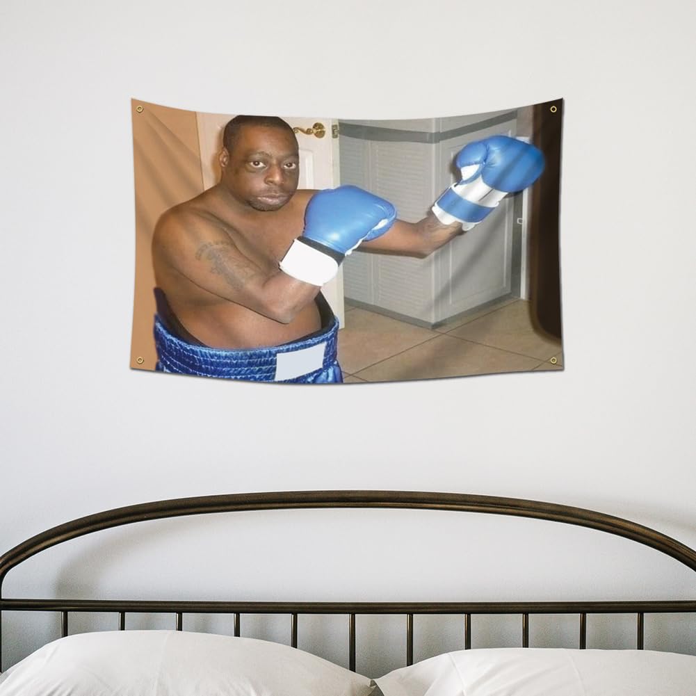 EWRITN Lester Green boxing flag made of lightweight 150D polyester for travel