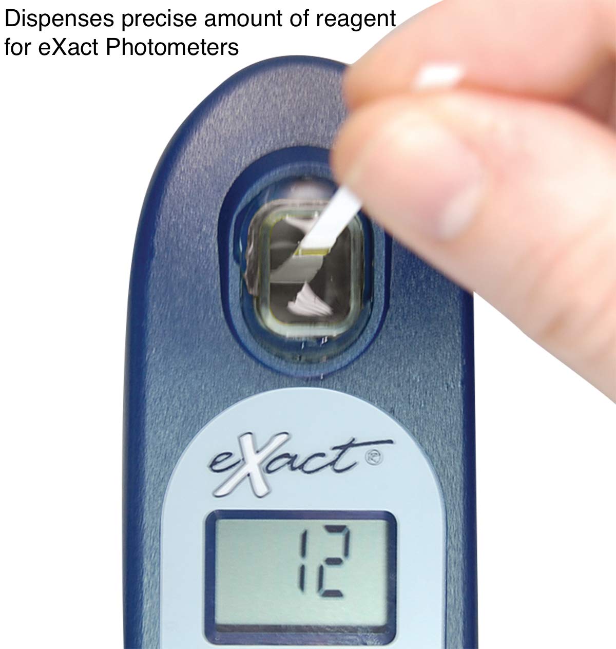 Exact calcium hardness strip visual test for pool and spa maintenance.