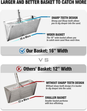 Exact Design rake ideal for beach and shoreline collecting
