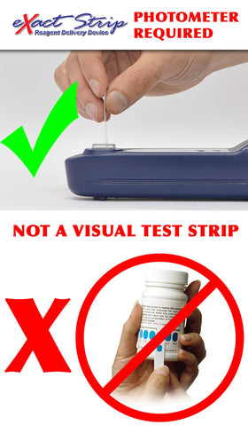 Exact Micro Calcium Hardness Strip USA-made with 50 tests for convenient testing.