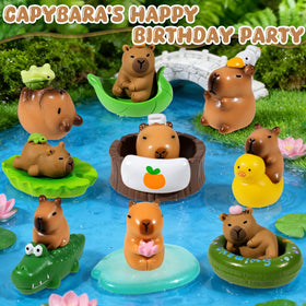 Exasinine capybara figurines desk decor to spark creativity at work or study