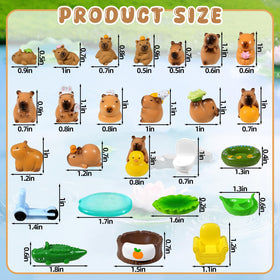 Exasinine capybara figurines fairy garden display adds charm to indoor or outdoor decor